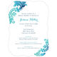 Teal Watercolor Damask Invitations Image 6 of 11